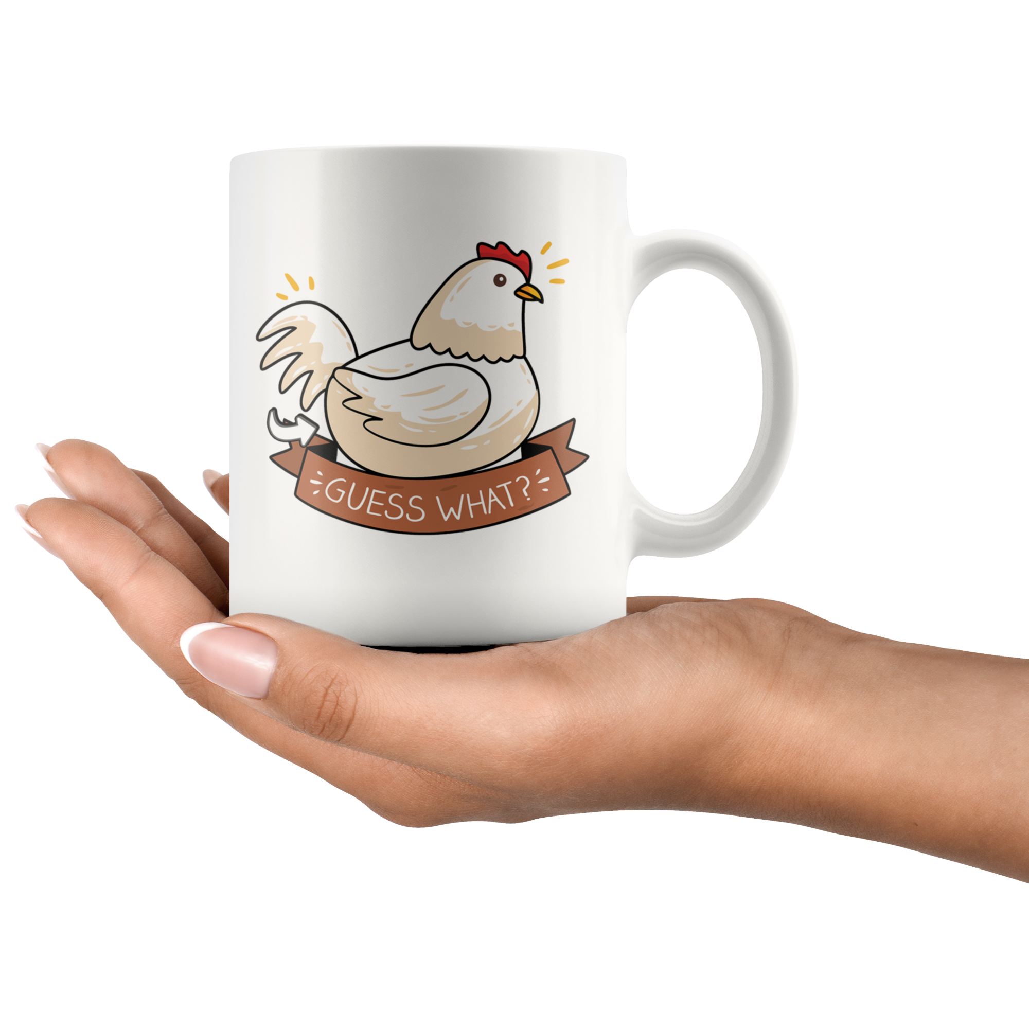 White 11oz Mug - Chicken Butt