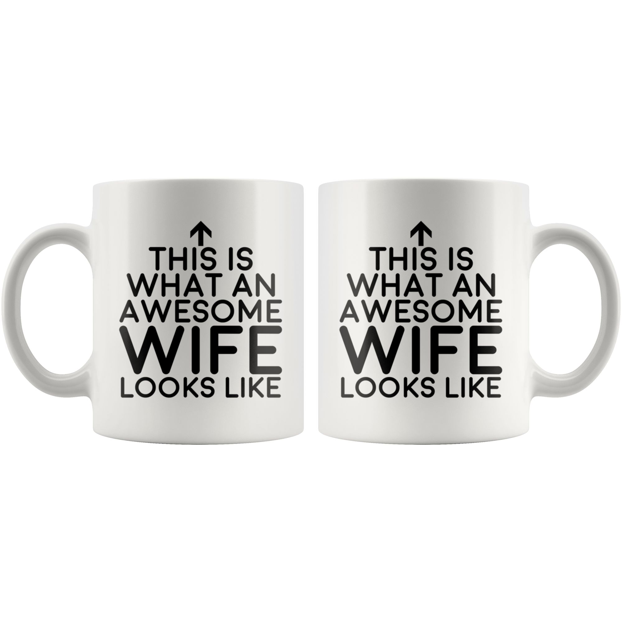 White Mugs - Awesome Wife Looks Like