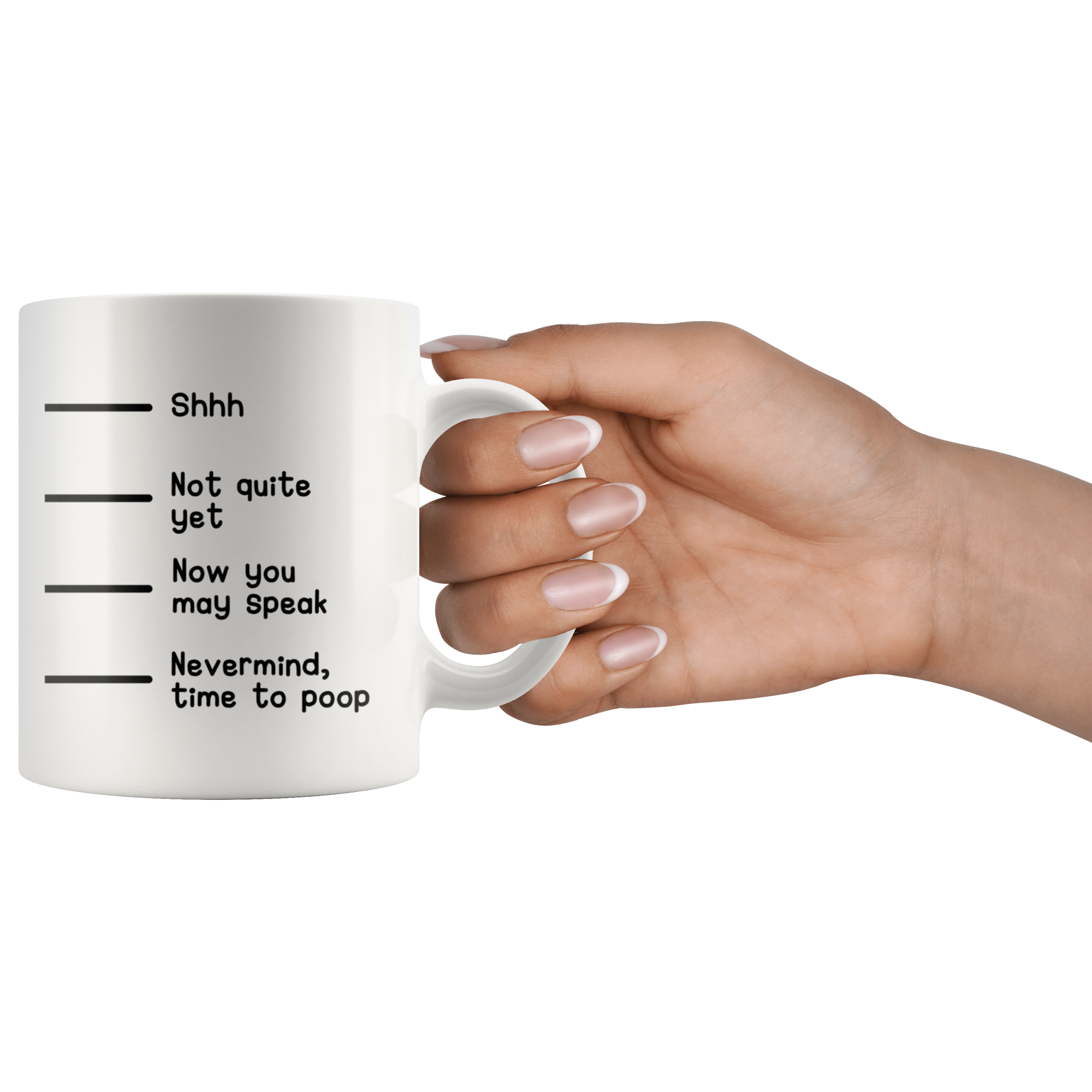 White 11oz Mug - Time To Poop