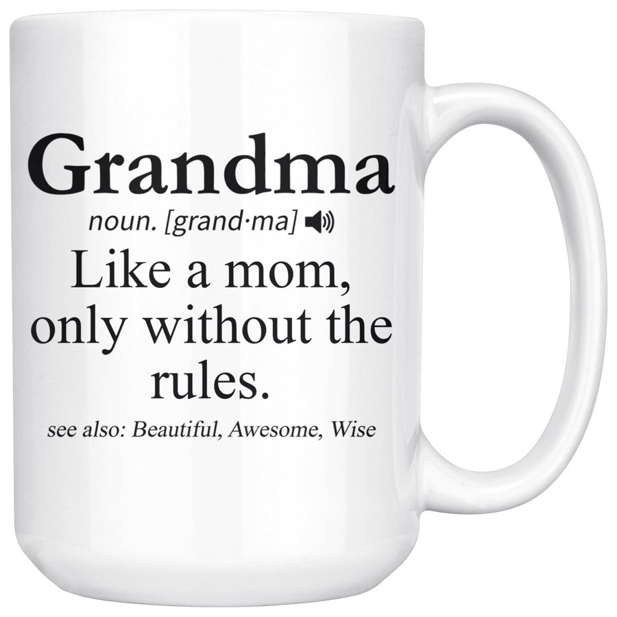 White 15oz Mug - Grandma Definition
