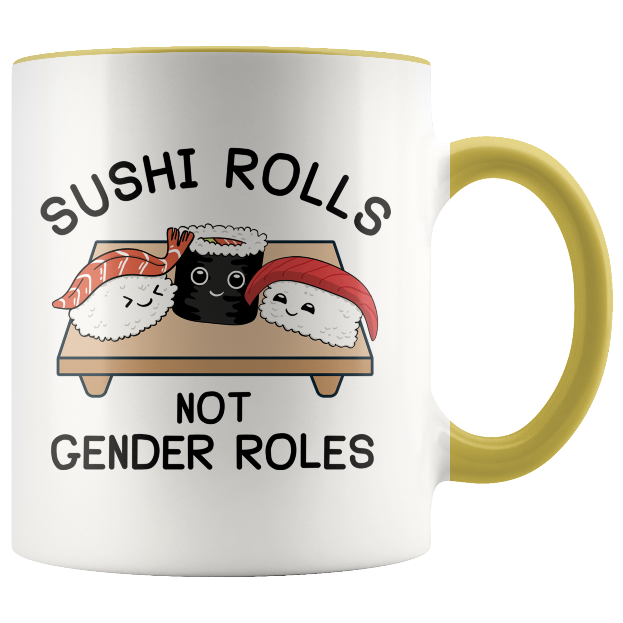 Accent Mug - Sushi Rolls not Gender Roles