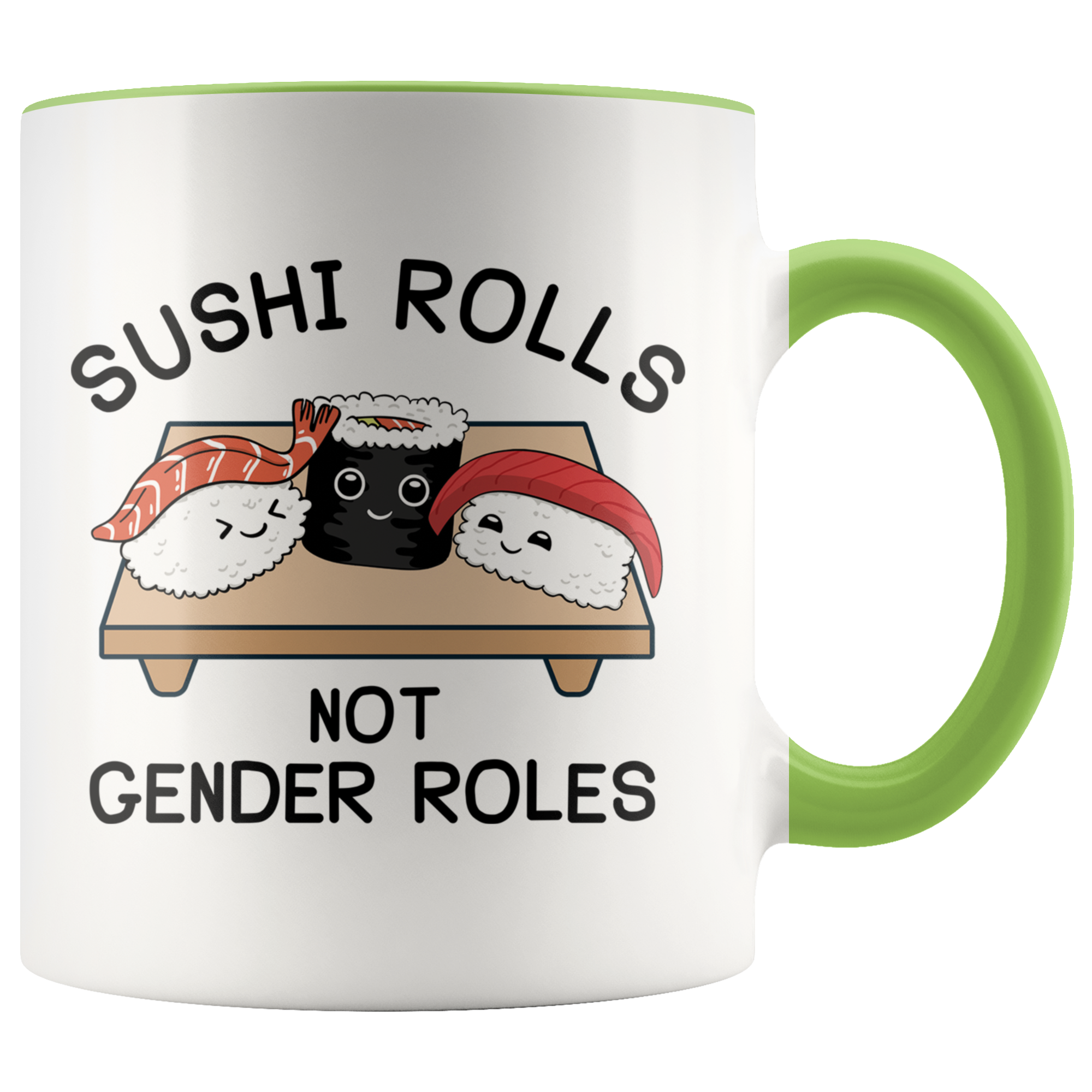 Accent Mug - Sushi Rolls not Gender Roles