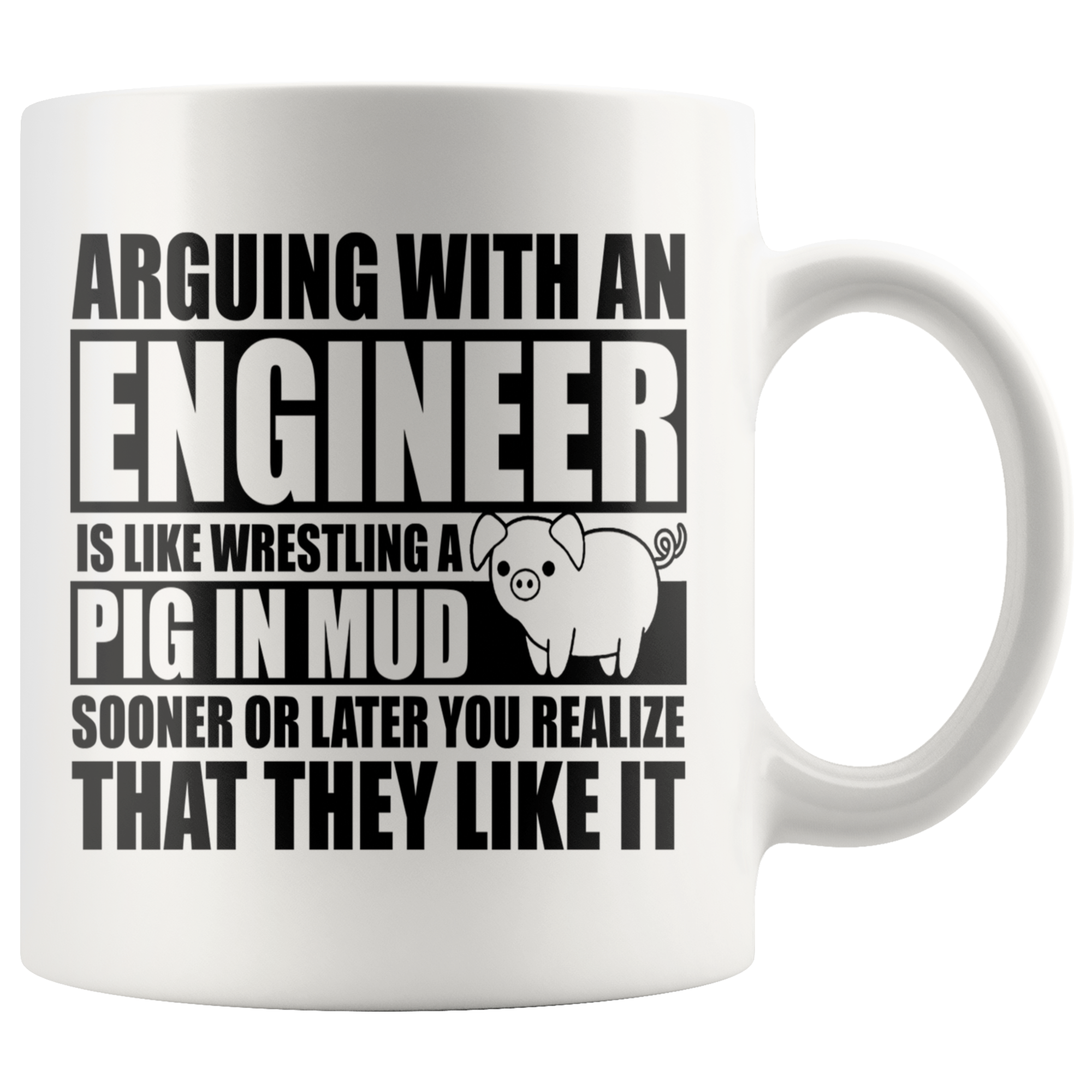 Accent Mug - Engineer Pig In Mud