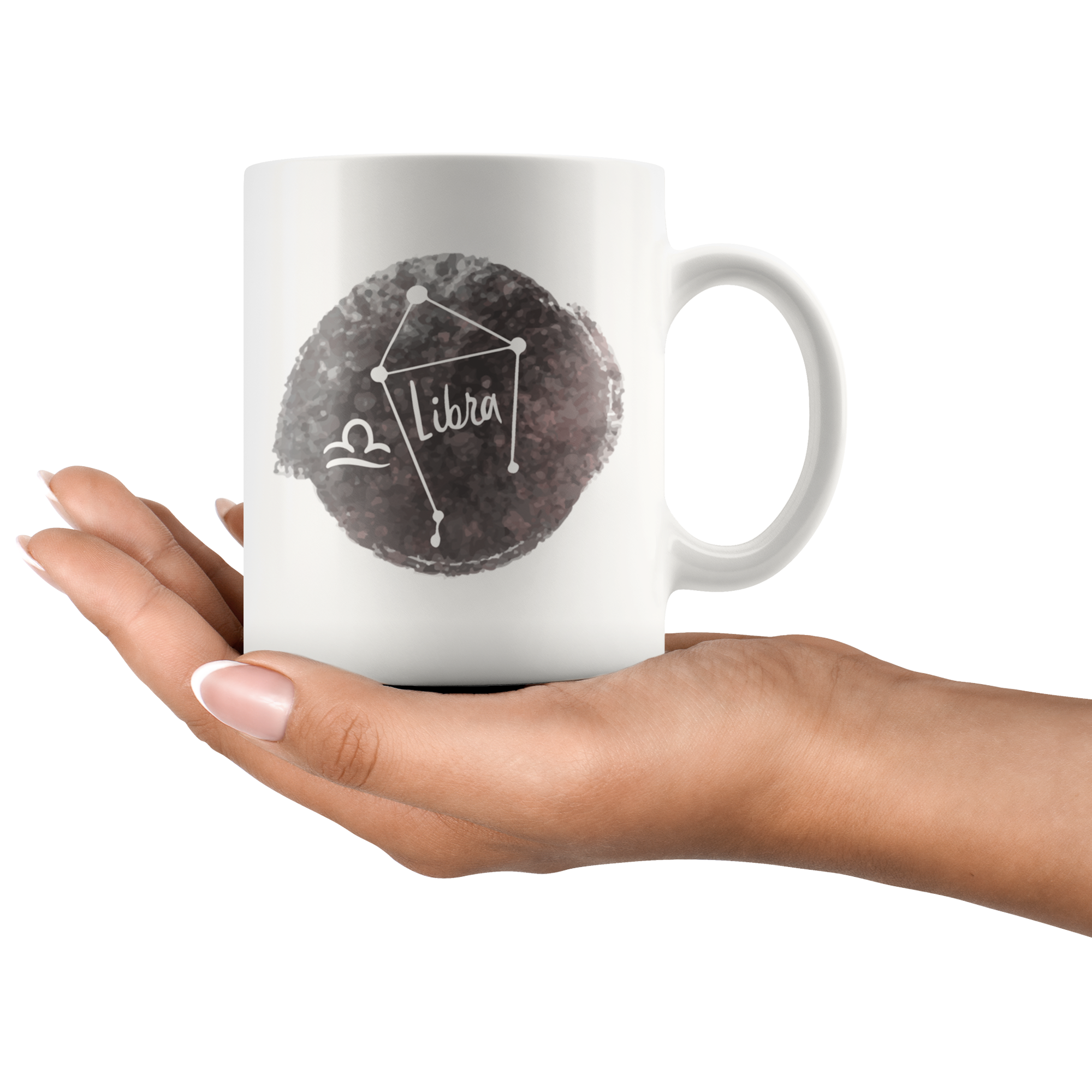 White 11oz Mug - Watercolor Libra