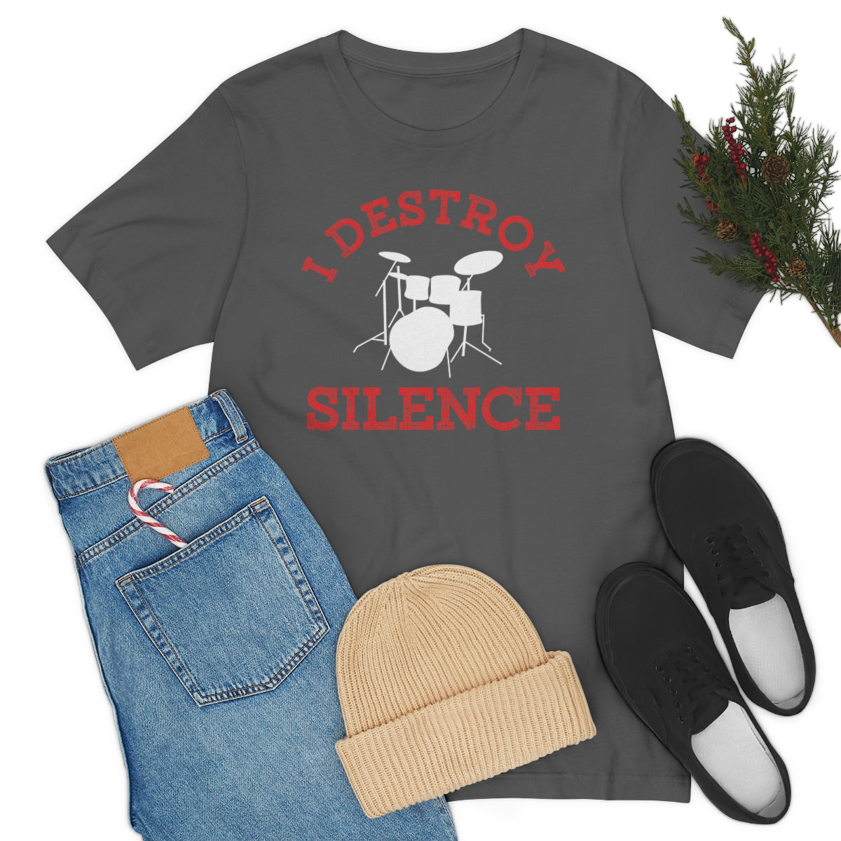 Drummer I Destroy Silence TShirtSon UK