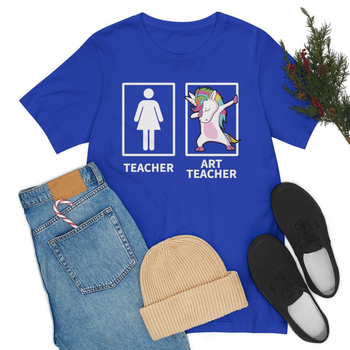 Dabbing Unicorn Art Teacher TShirtSon UK