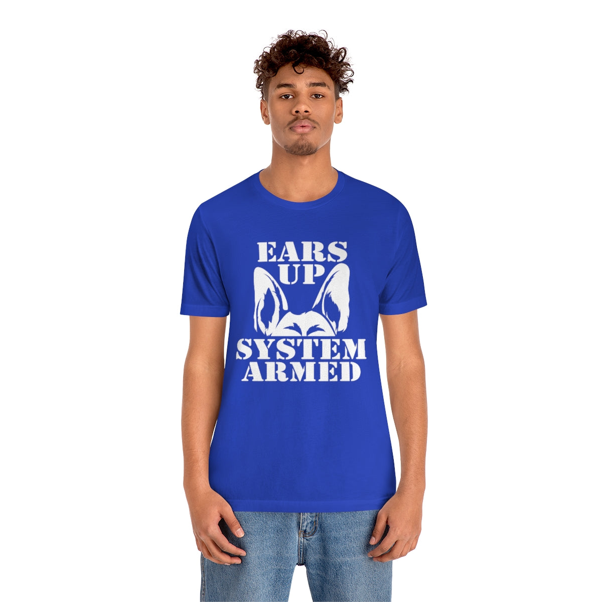 Ears Up System Armed German Shepherd TShirtSon UK