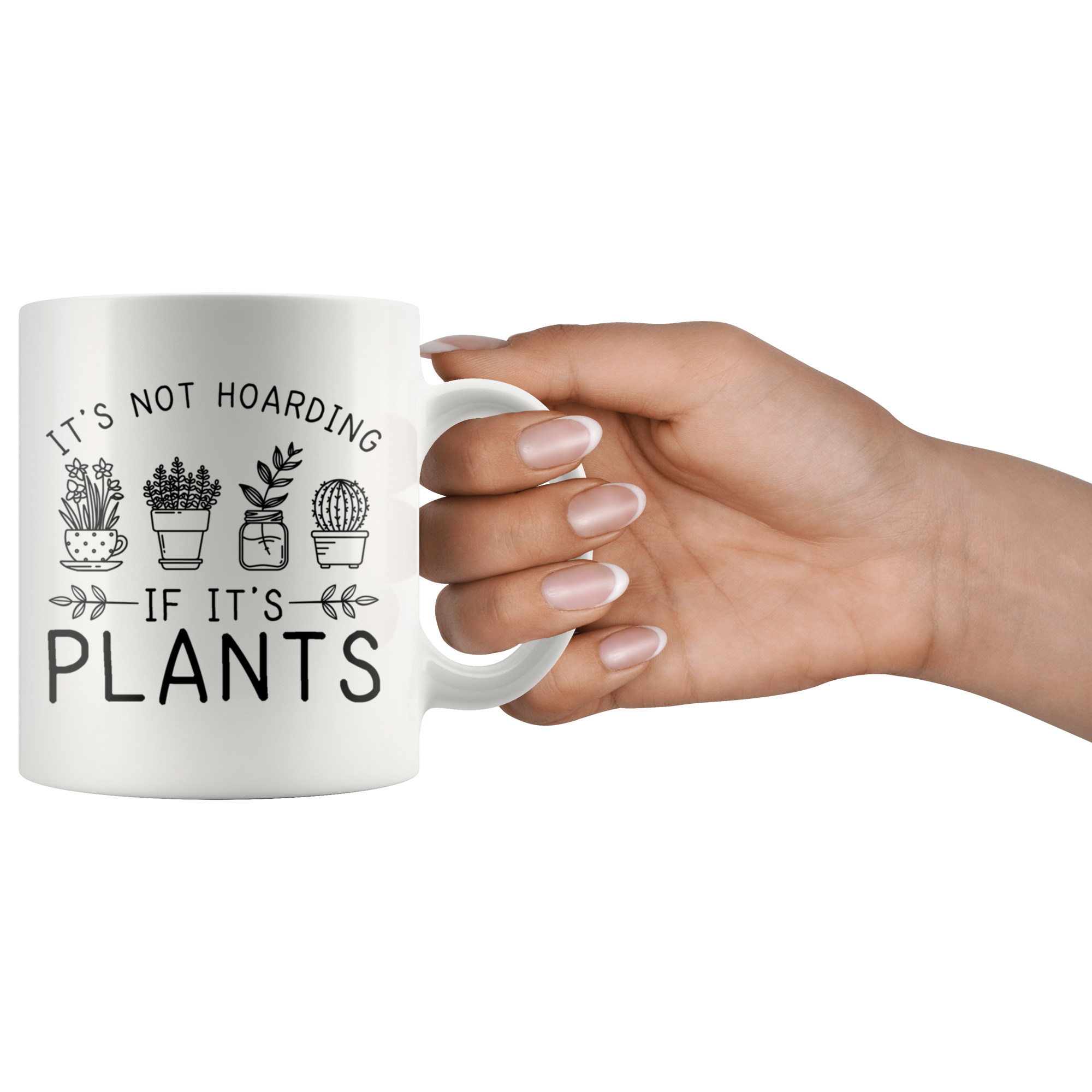 White Mugs - Hoarding Plants