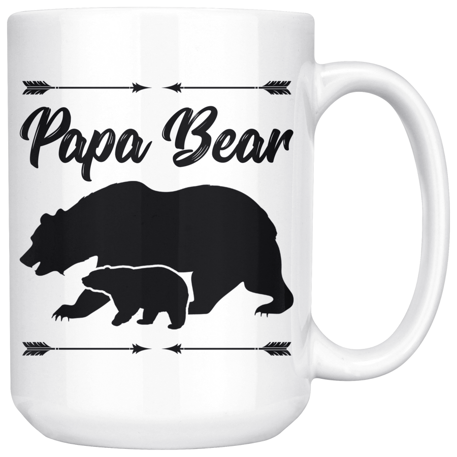 White 15oz Mug - Papa Bear Mug