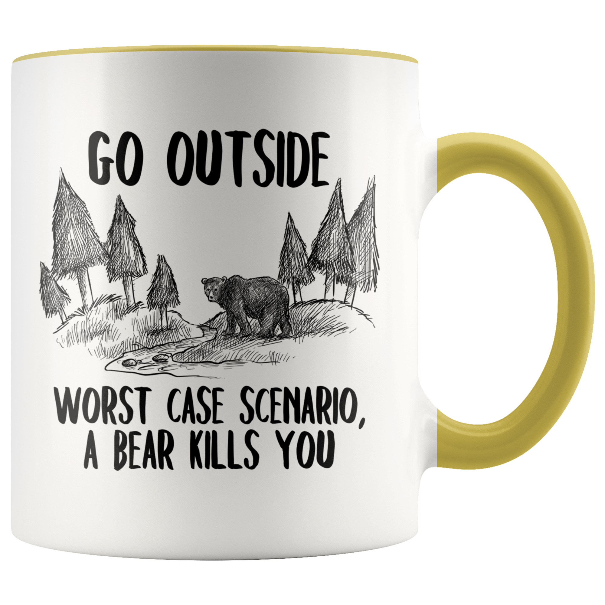 Accent Mug - Go Outside Bear Worst Case