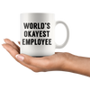 White 11oz Mug - World's Okayest Employee