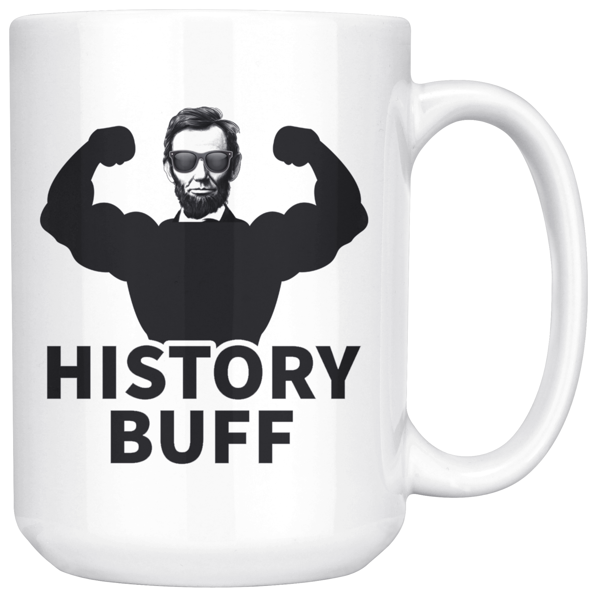 White 15oz Mug - Lincoln History Buff Mug