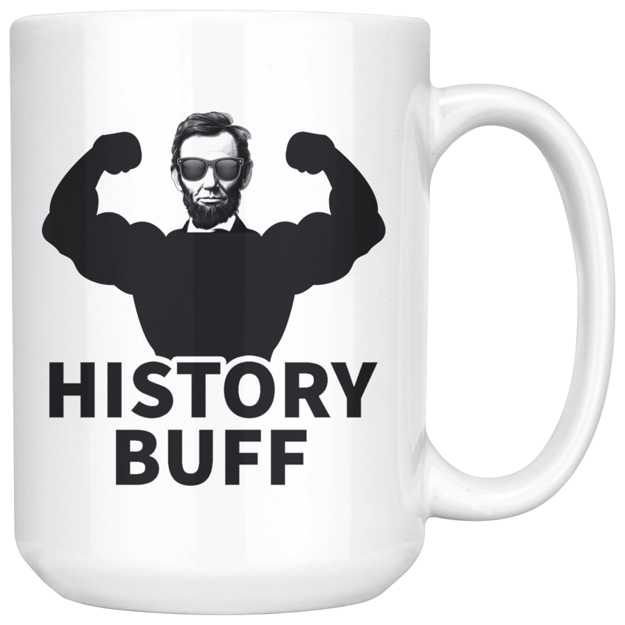 White 15oz Mug - Lincoln History Buff Mug