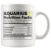 White 11oz Mug - Aquarius Nutrition Facts