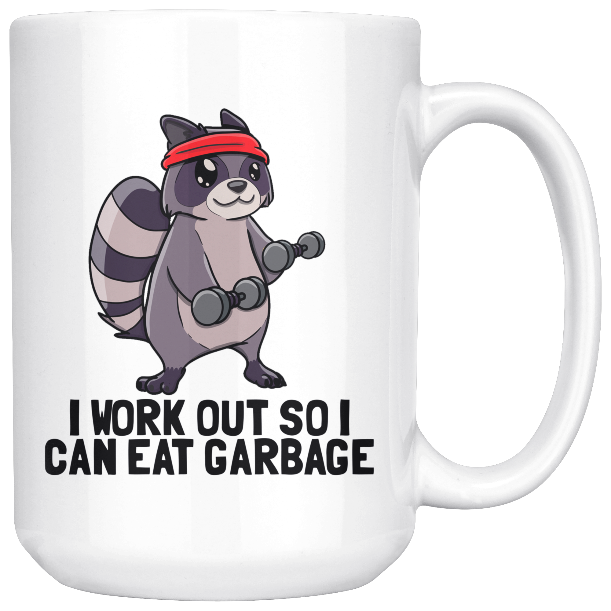 White Mugs - Raccoon Eat Garbage