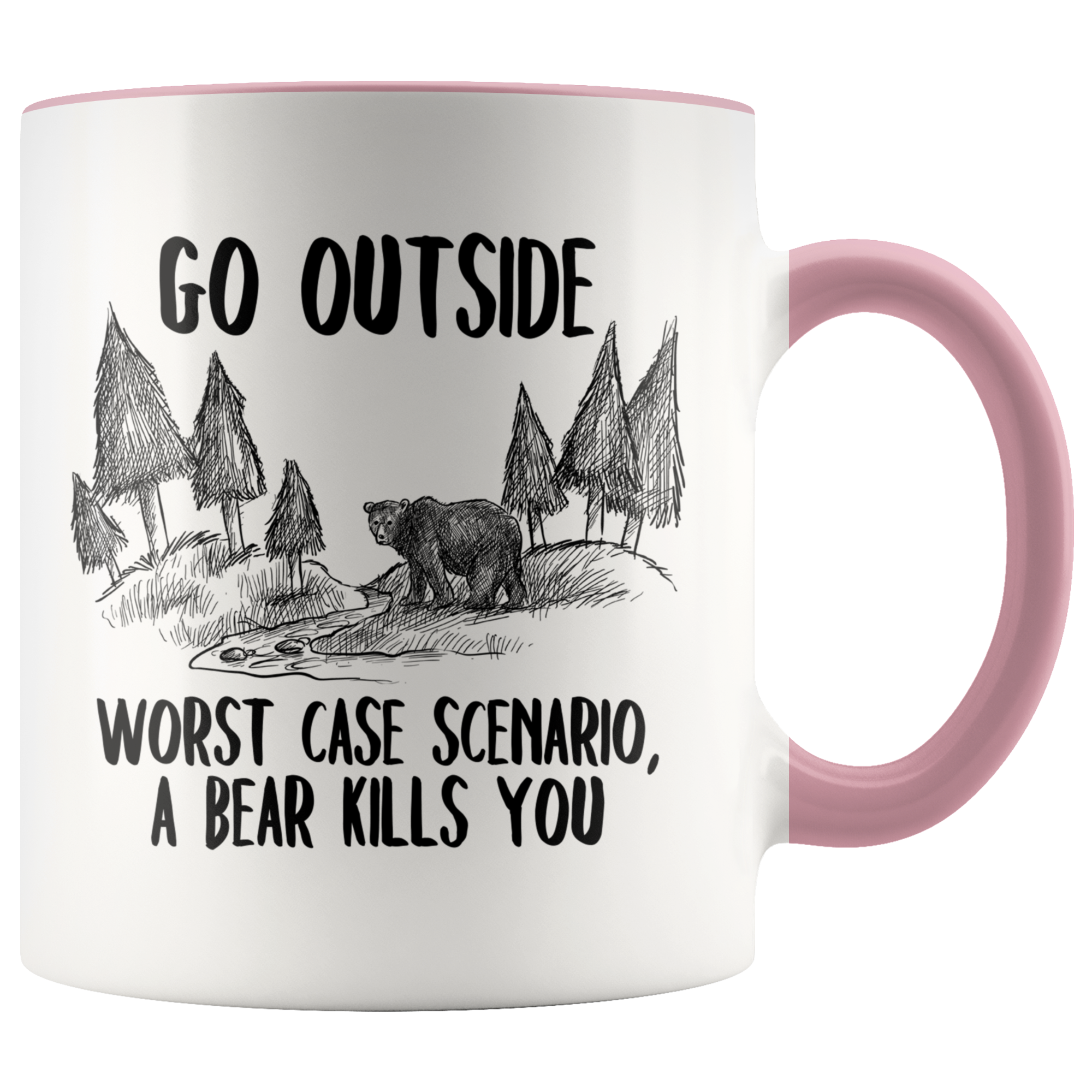 Accent Mug - Go Outside Bear Worst Case