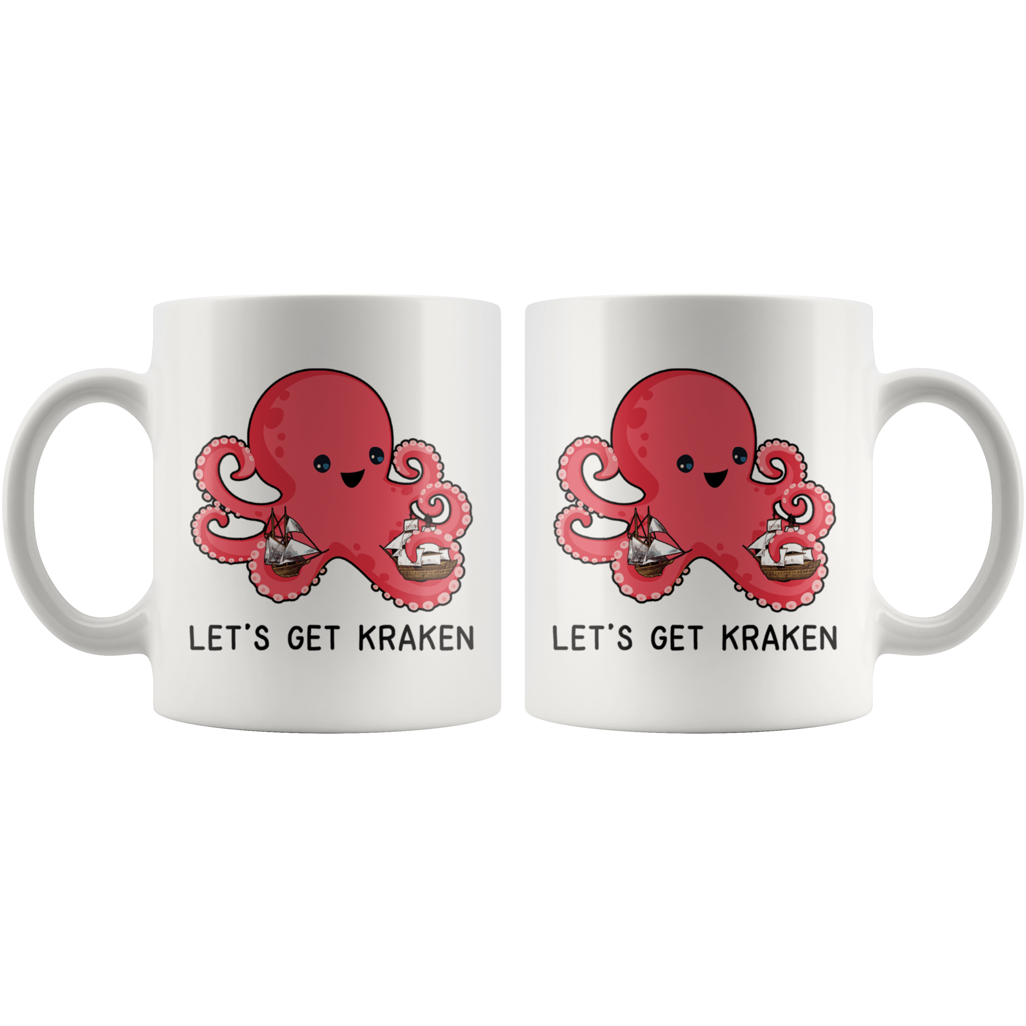 White Mugs - Let's Get Kraken