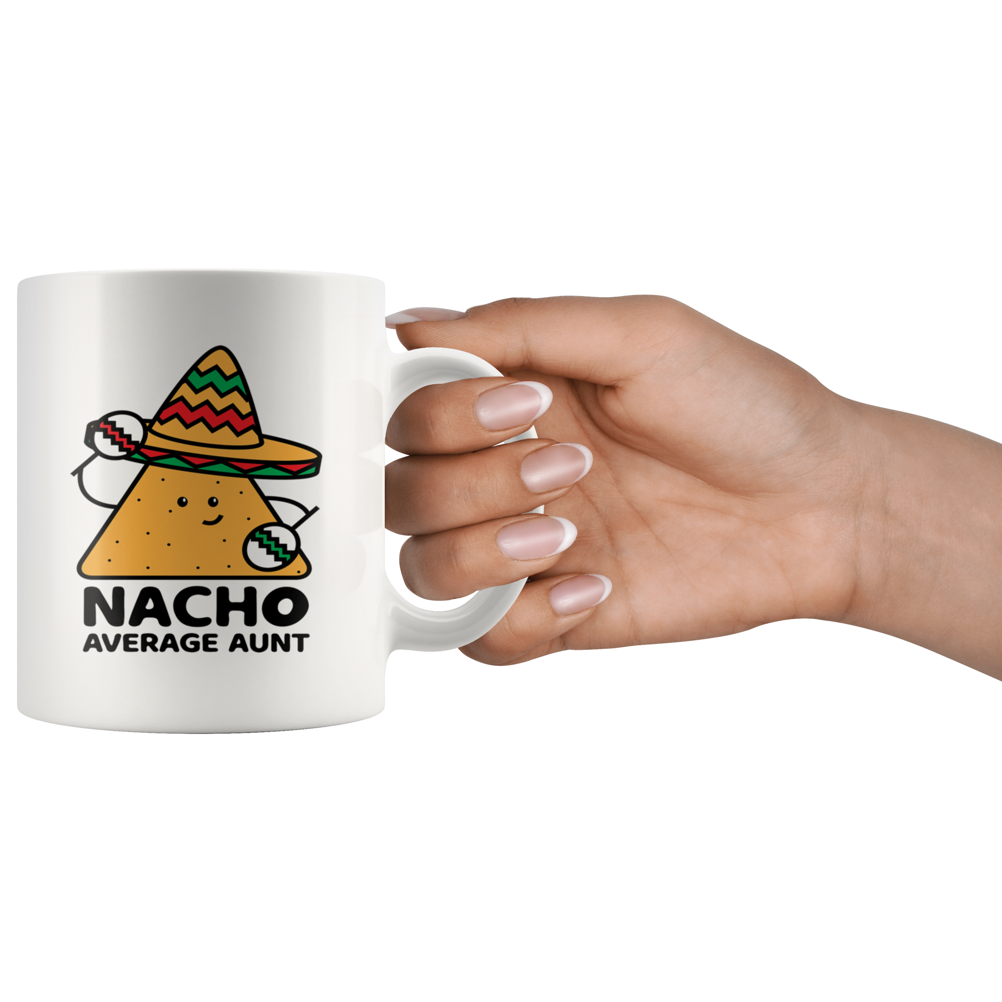 White Mugs - Nacho Average Aunt Chip