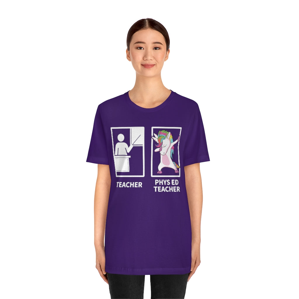Unicorn Phys Ed Gym Teacher TShirtSon UK
