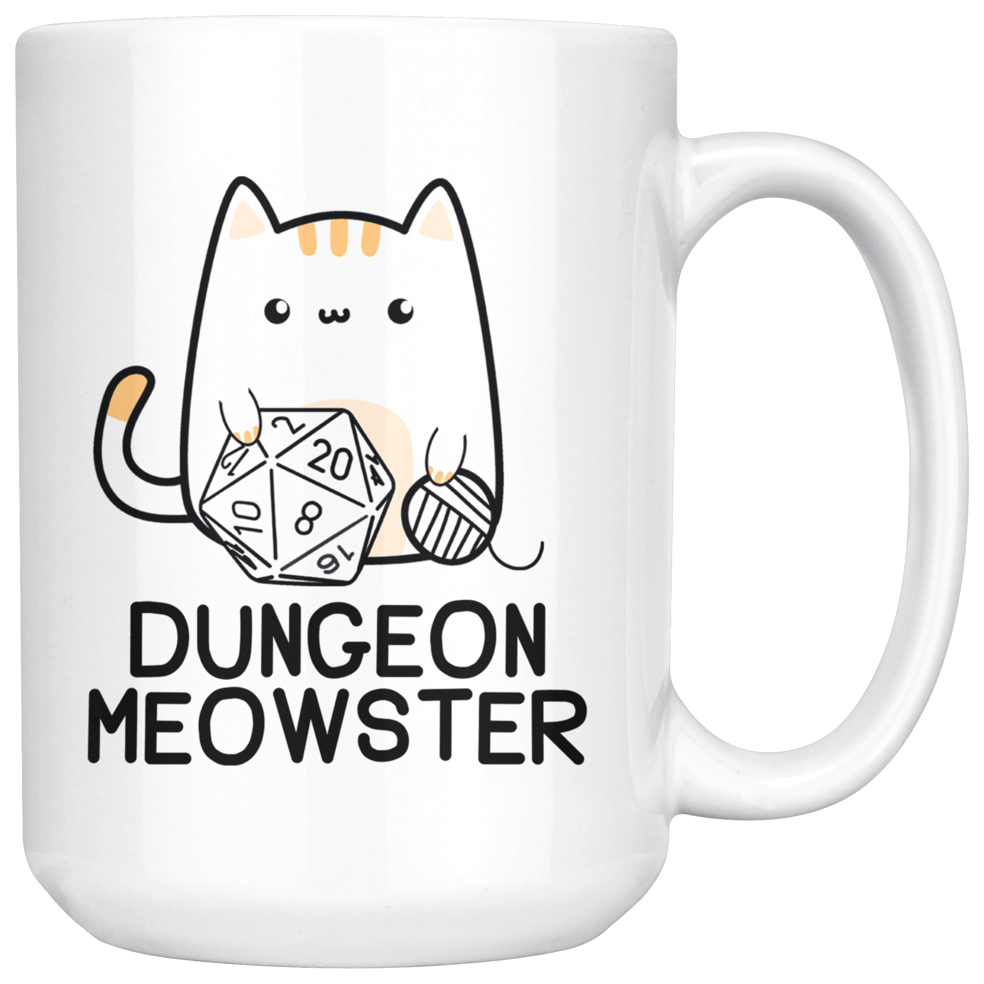 White 15oz Mug - Dungeon Meowster