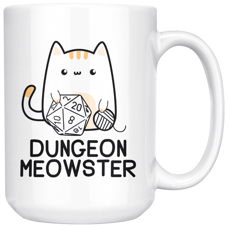 White 15oz Mug - Dungeon Meowster