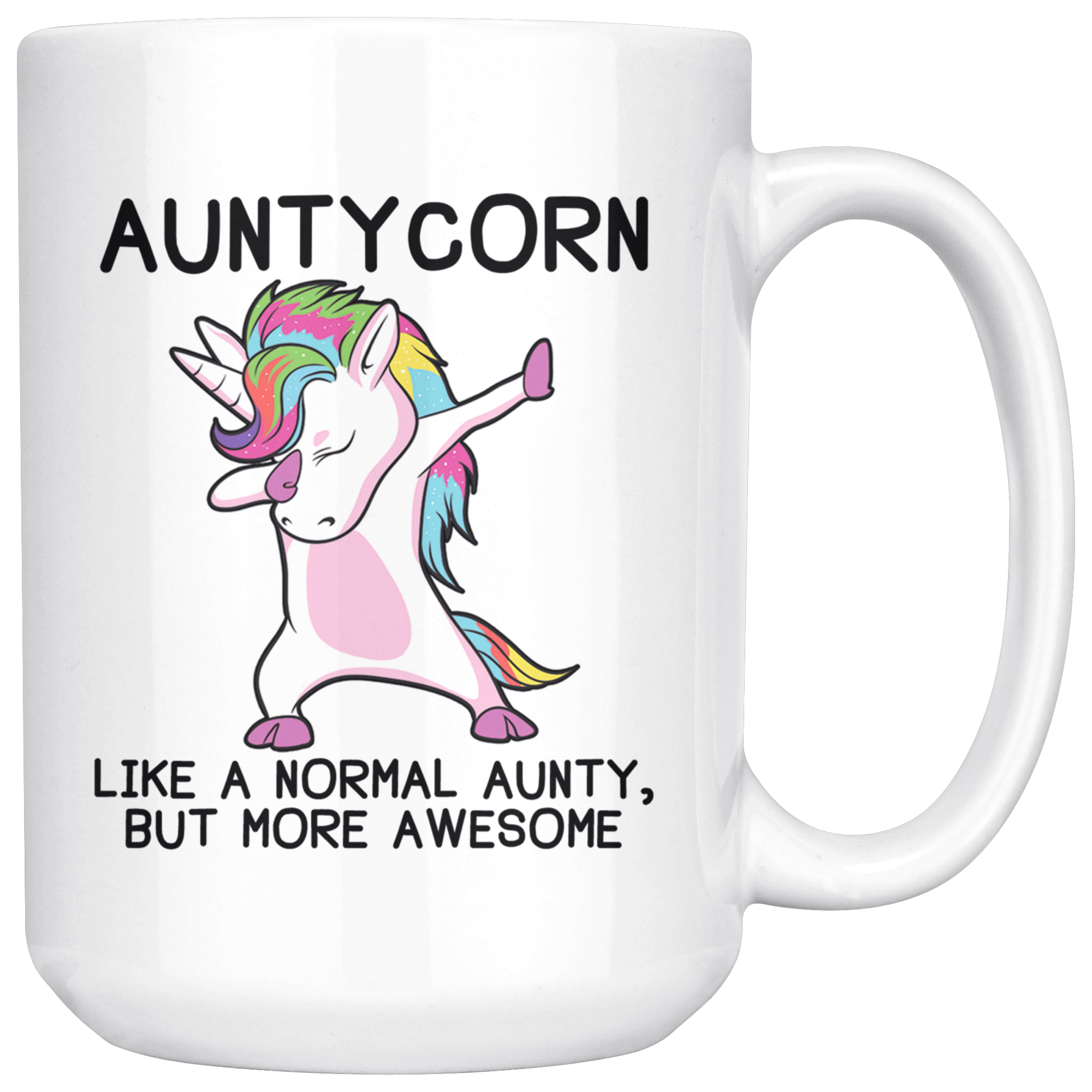 White 15oz Mug - Aunty Mug Custom