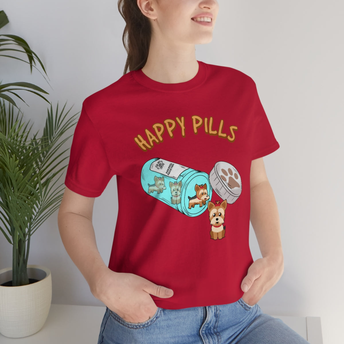 Happy Pills Yorkshire Terrier TShirtSon UK