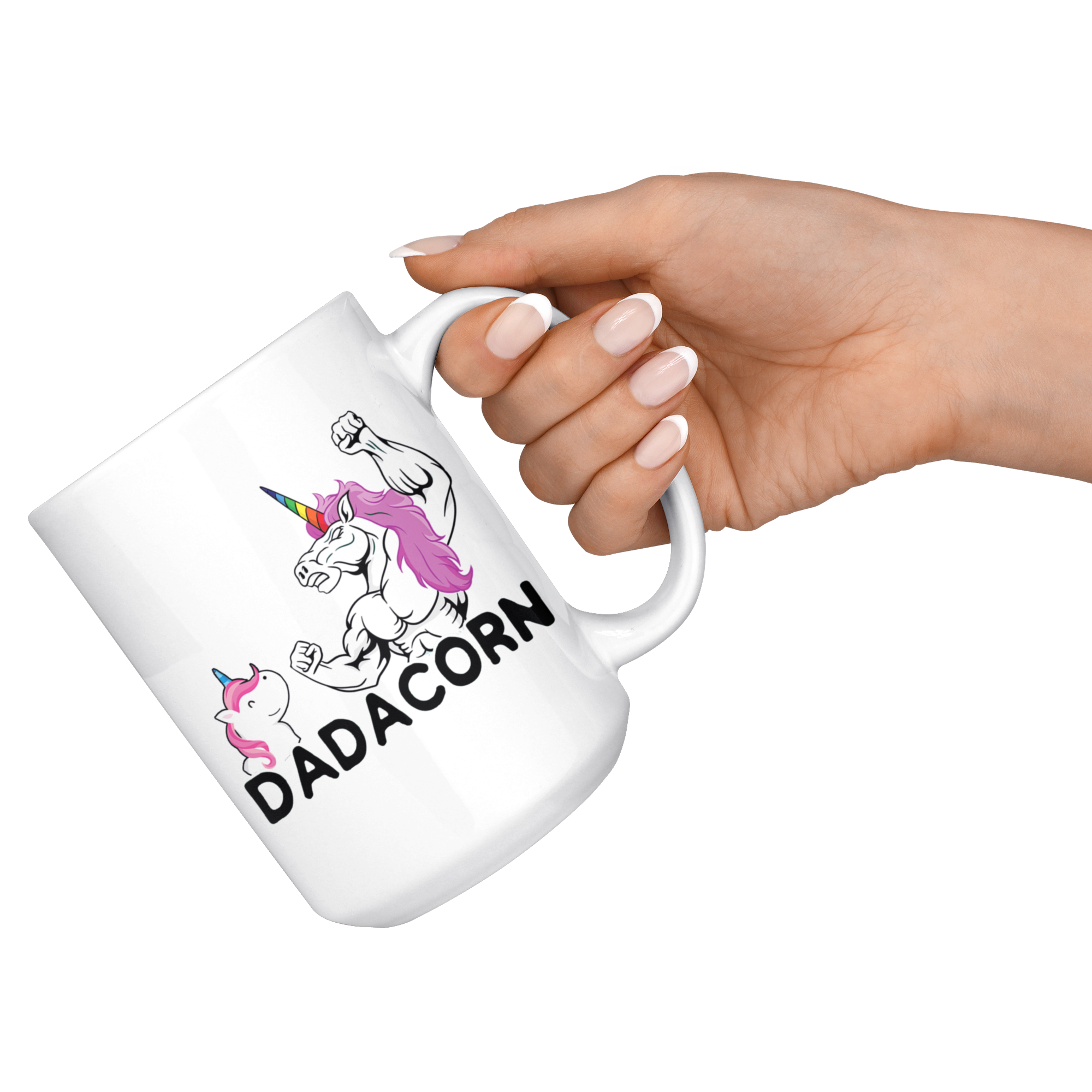 White 15oz Mug - Dadacorn