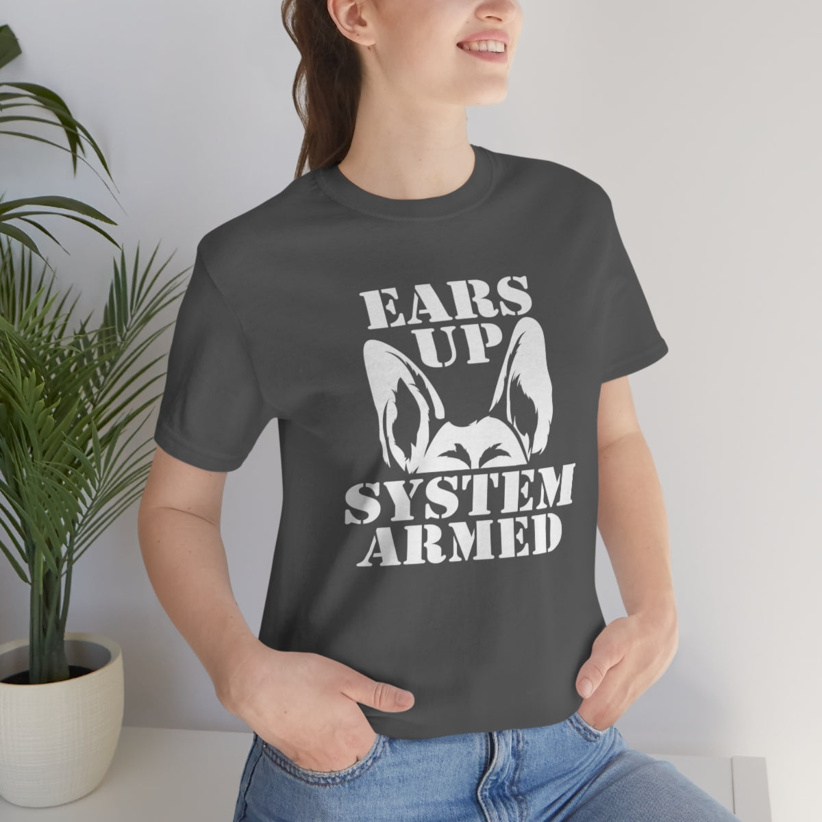 Ears Up System Armed German Shepherd TShirtSon UK