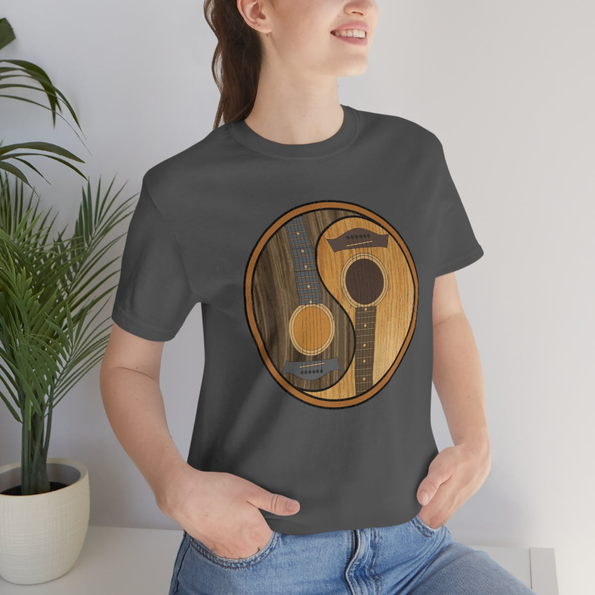 Guitar Yin Yang TShirtSon UK