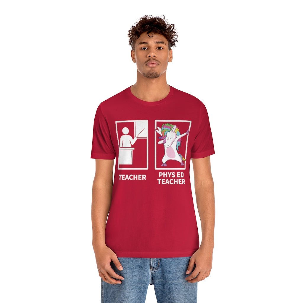 Unicorn Phys Ed Gym Teacher TShirtSon UK