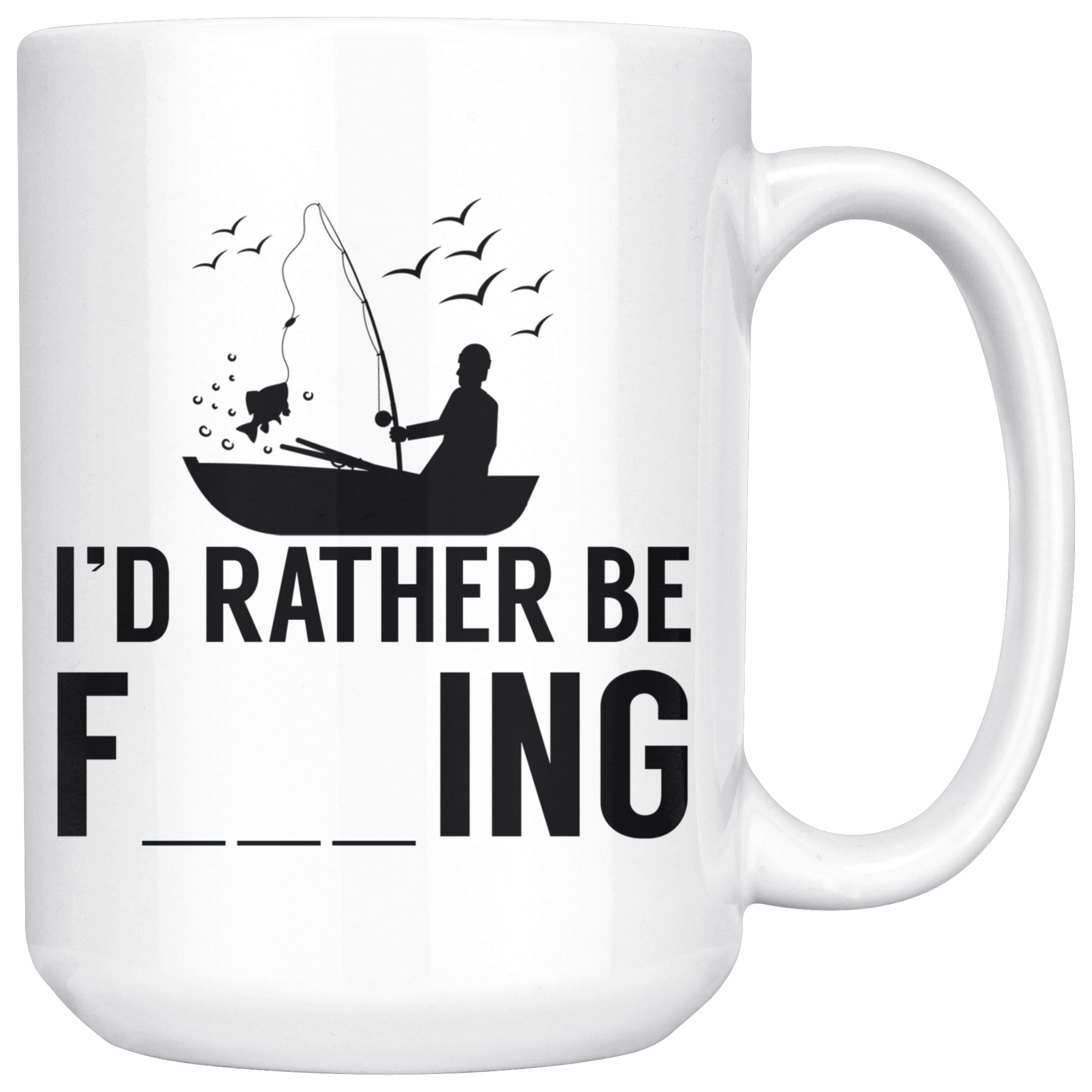 White Mugs - Rather Be Fishing