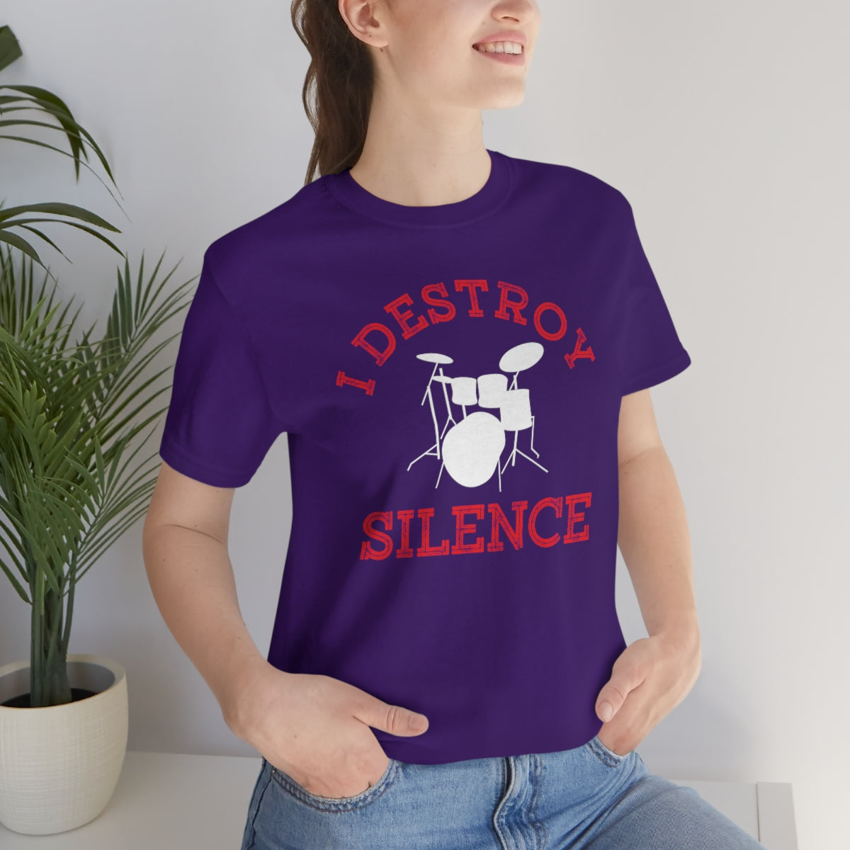 Drummer I Destroy Silence TShirtSon UK