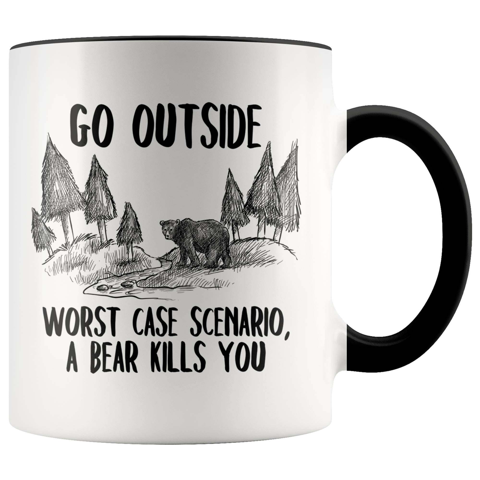 Accent Mug - Go Outside Bear Worst Case