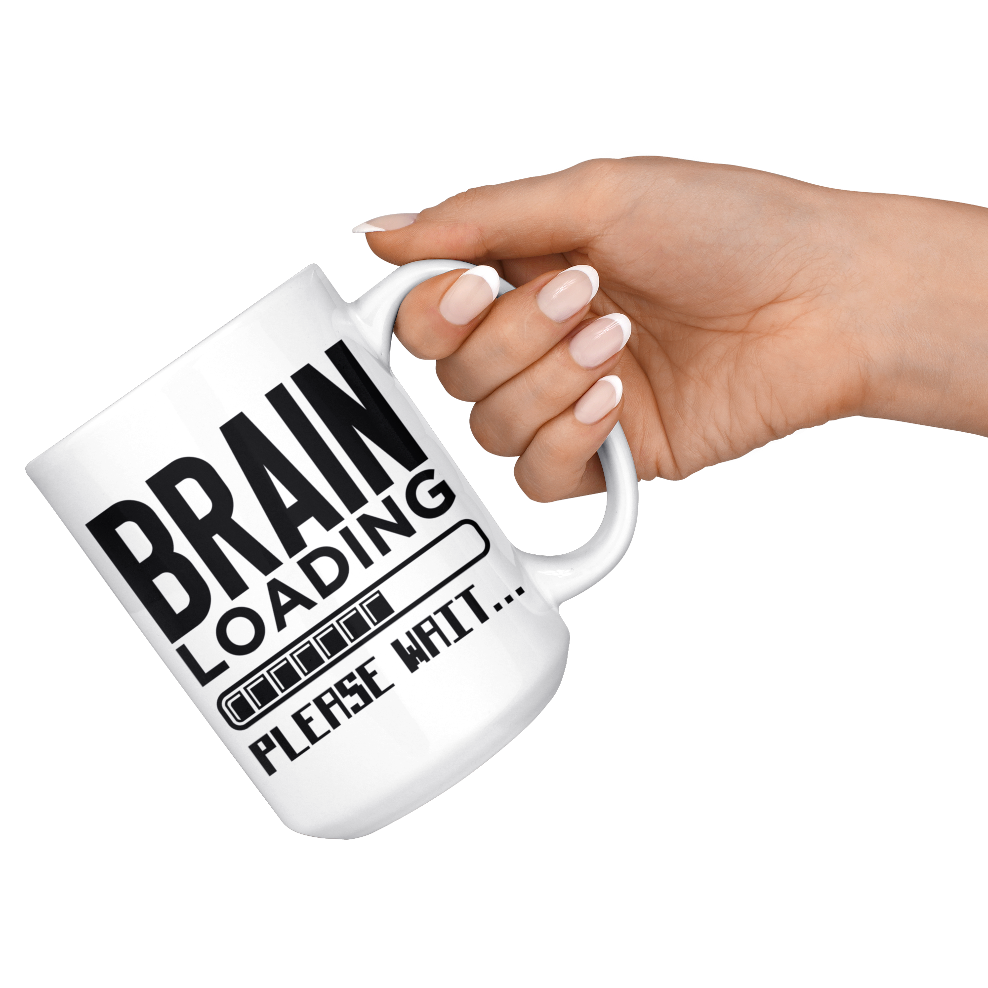 White 15oz Mug - Brain Loading