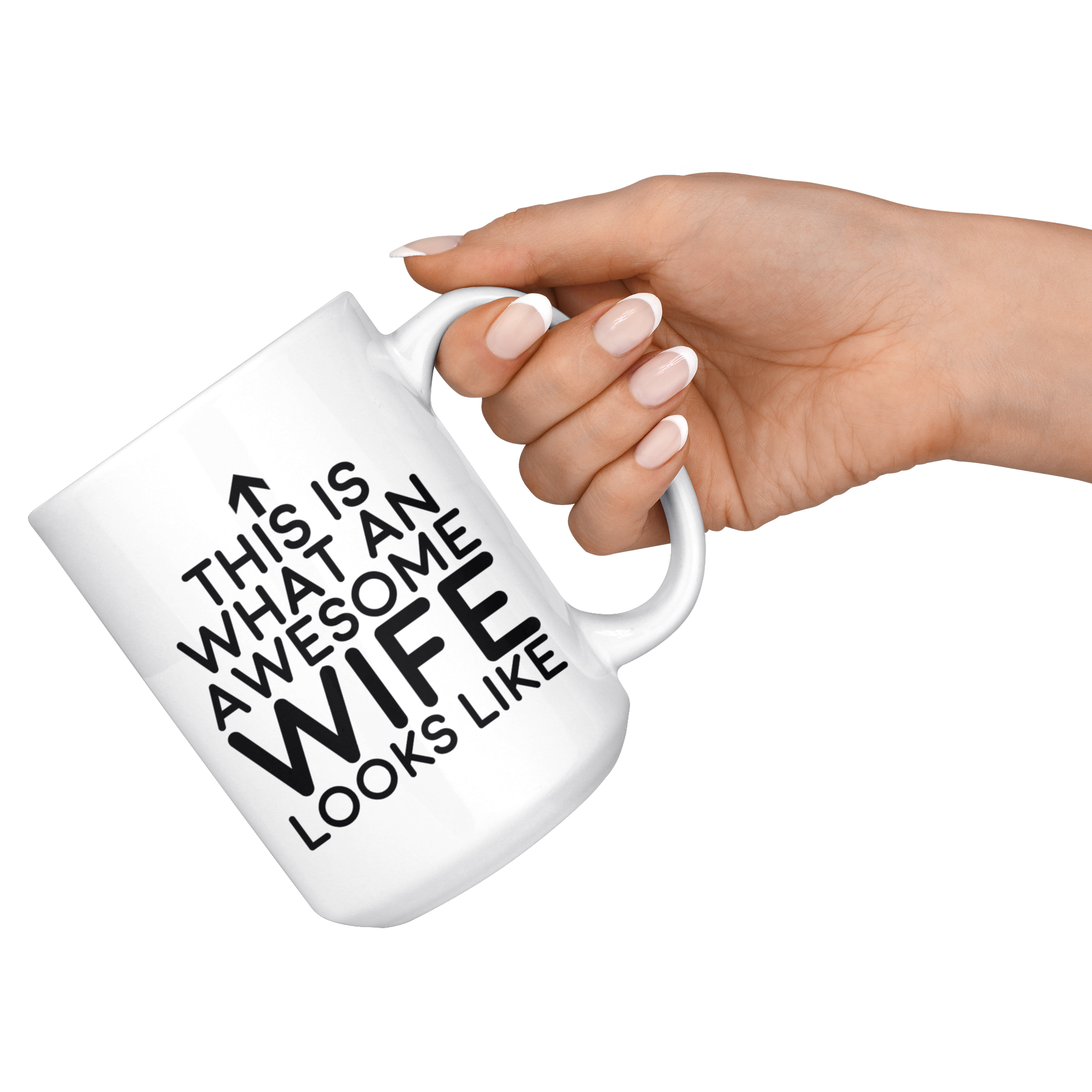 White Mugs - Awesome Wife Looks Like