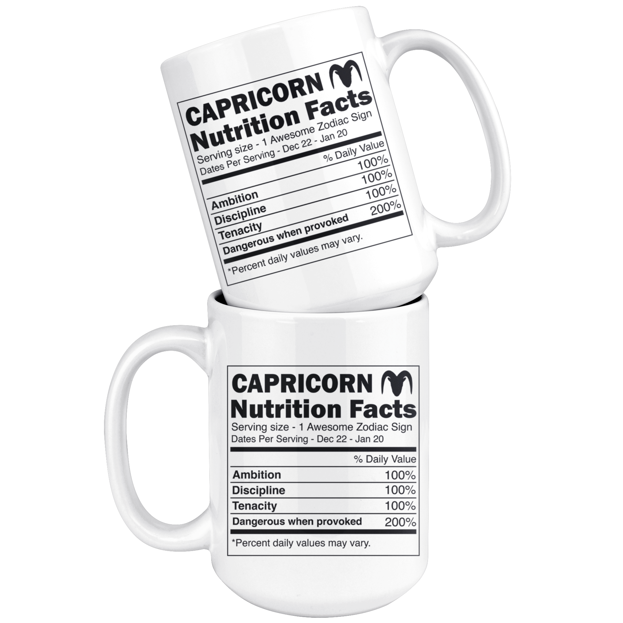 White 15oz Mug - Capricorn Zodiac Mug