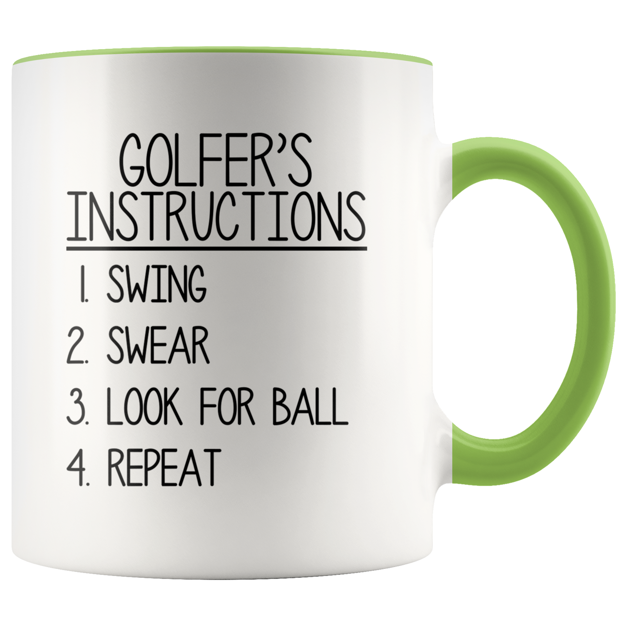 Accent Mug - Golfer's Instructions
