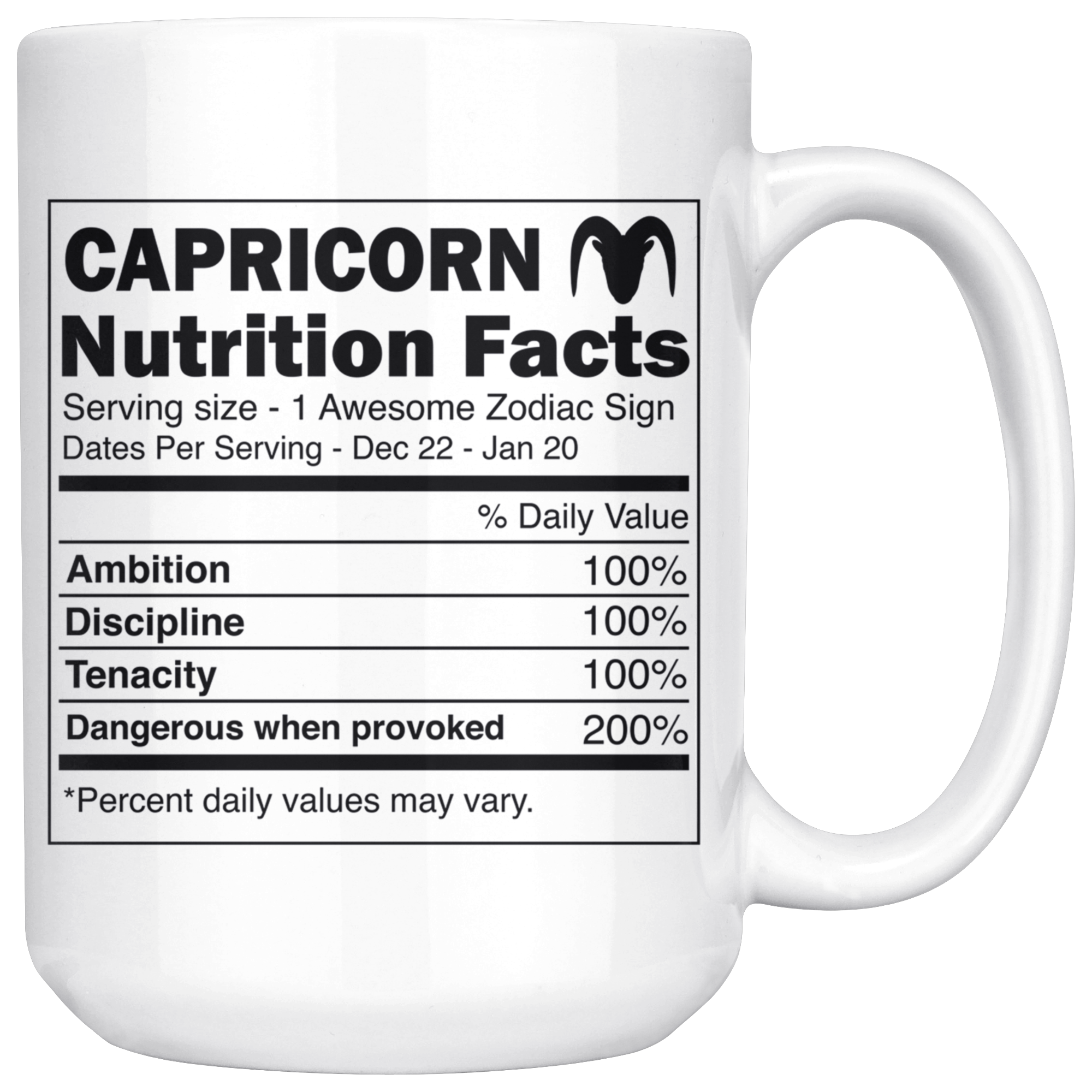 White 15oz Mug - Capricorn Zodiac Mug