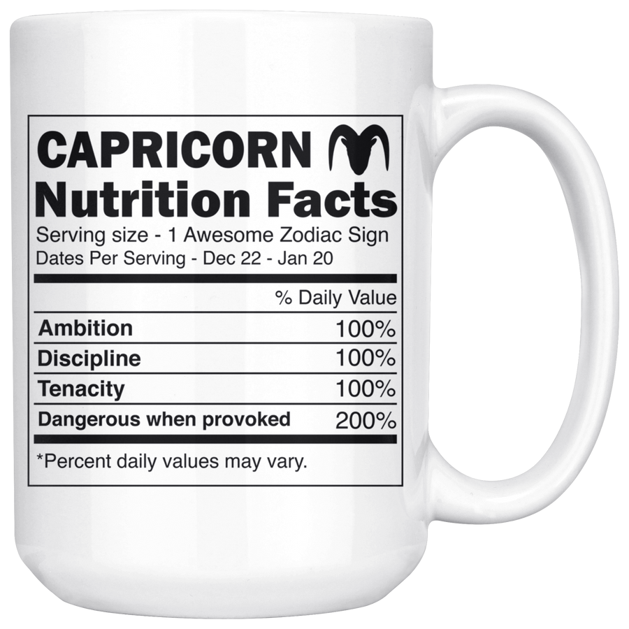 White 15oz Mug - Capricorn Zodiac Mug