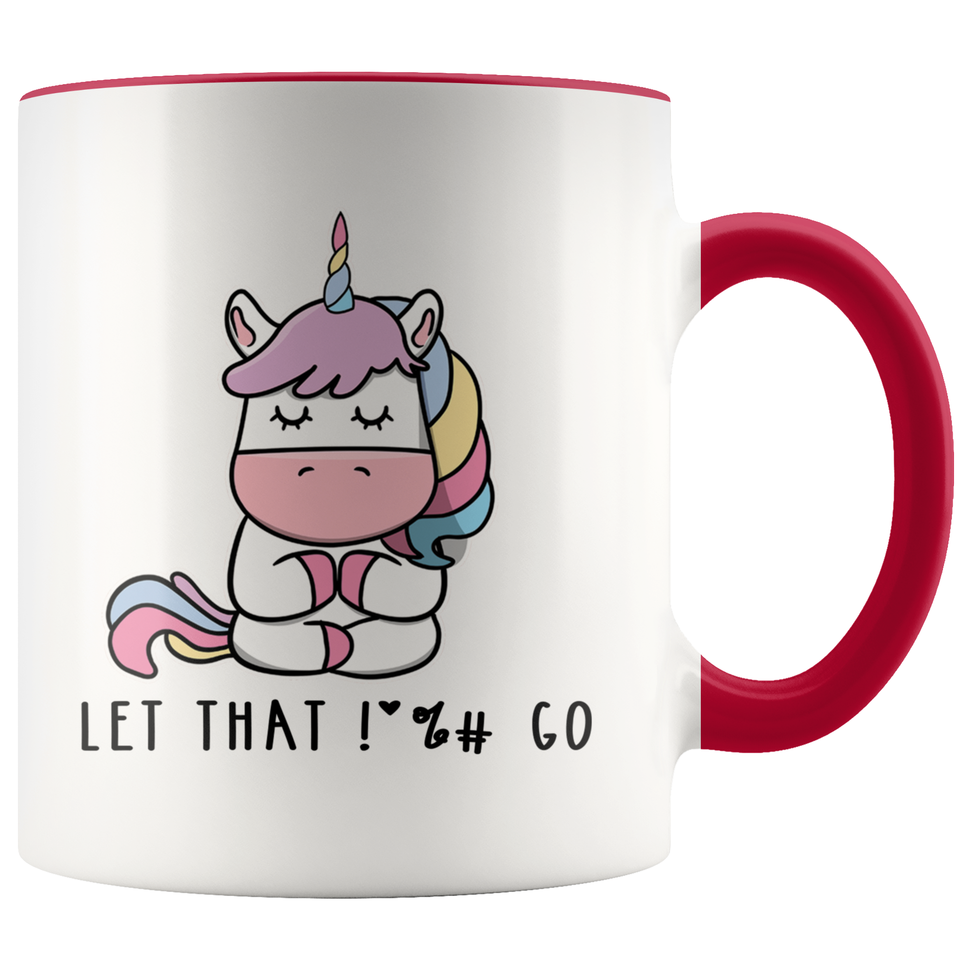Accent Mug - Unicorn Yoga Let That Go