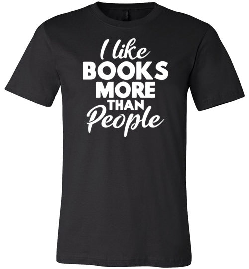 I Like Books More Than People Canvas