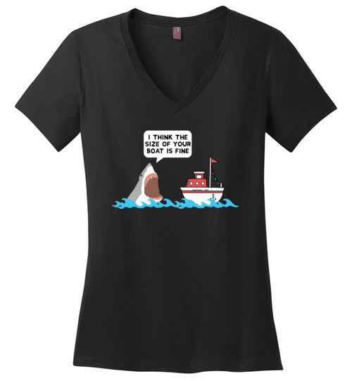 Shark Boat Size V-Neck