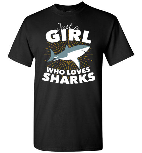 Just A Girl Who Loves Sharks Gildan Youth