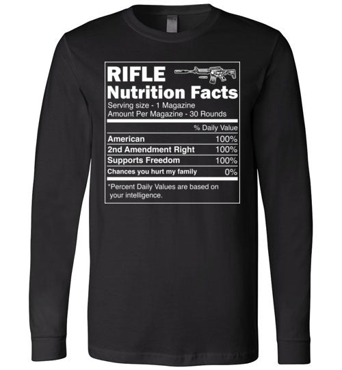 Gun Rifle Nutrition Facts Long Sleeve