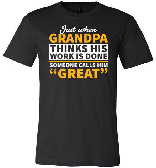Grandpa Thinks Work Is Done Canvas
