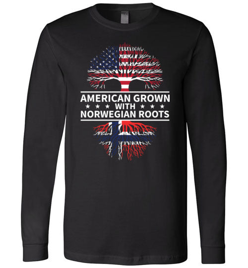 American Grown With Norwegian Roots Long Sleeve