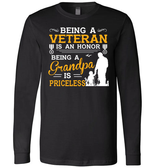 Veteran Grandpa Priceless Long Sleeve