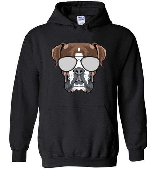 Boxer Dog Sunglasses Hoodie