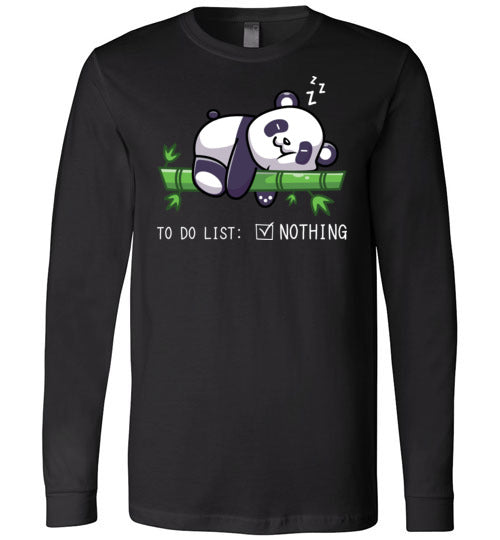 Panda To Do List Long Sleeve
